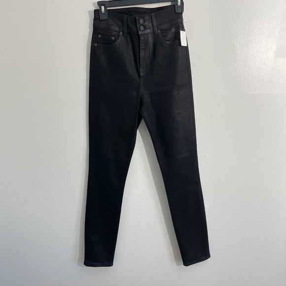 Grlfrnd Oriana Coated Ankle Skinny Jeans in Got Away Again Size 24 NEW - Picture 2 of 9